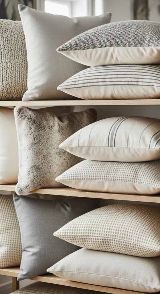 Soft, Neutral Throw Pillows for Subtle Comfort