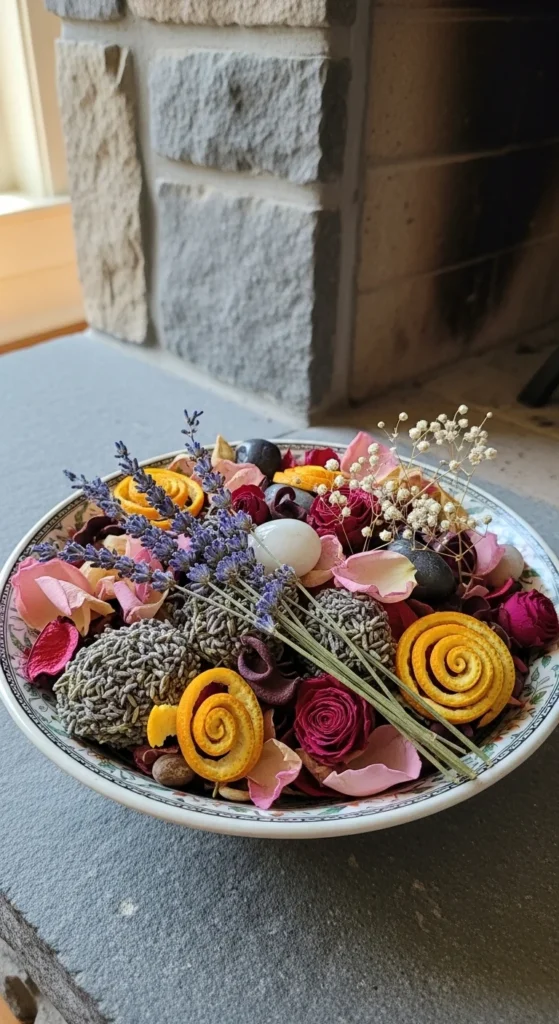 Spring-Scented Potpourri in Decorative Bowls