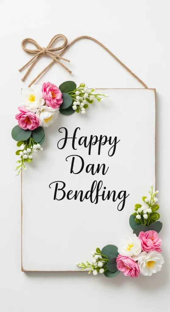 Spring-Themed Welcome Sign