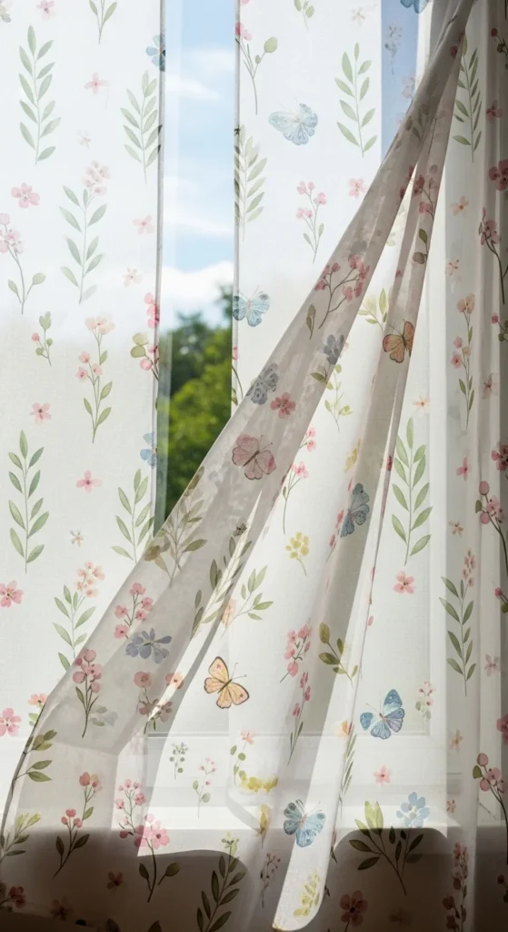 Spring-Themed Window Curtains