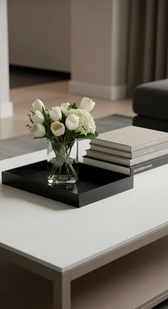 Style a Coffee Table with Minimalist Decor