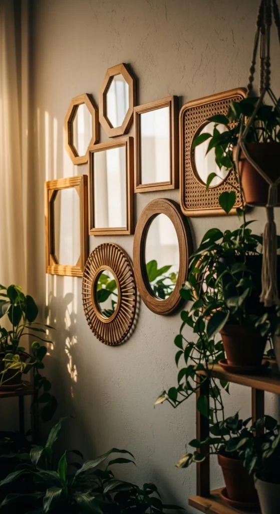 Thrifted Mirrors With Natural Frames