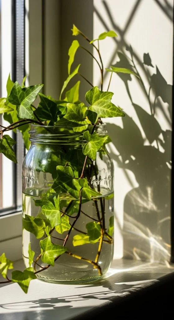 Trailing Ivy Jar Display