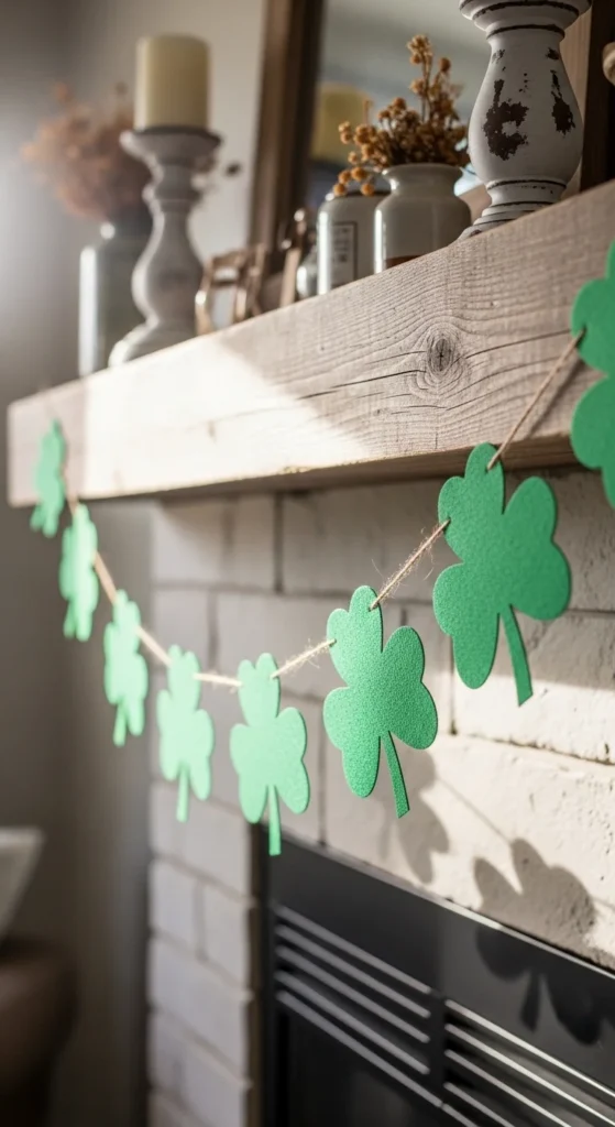 Twill Tape Shamrock Garland