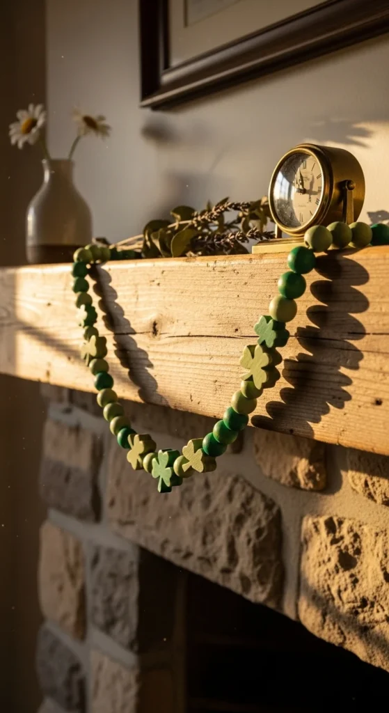 Twine and Bead Shamrocks