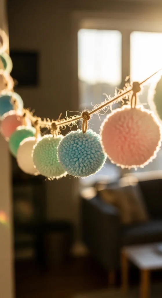 Twine and Pom-Pom Garland