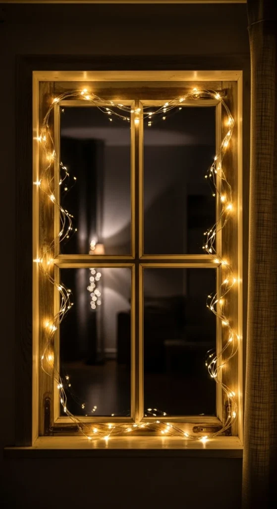 Twinkle Lights Around the Frame