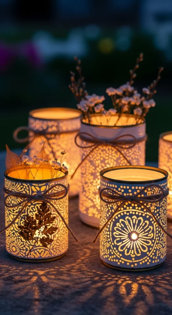 Upcycled Tin Can Lanterns