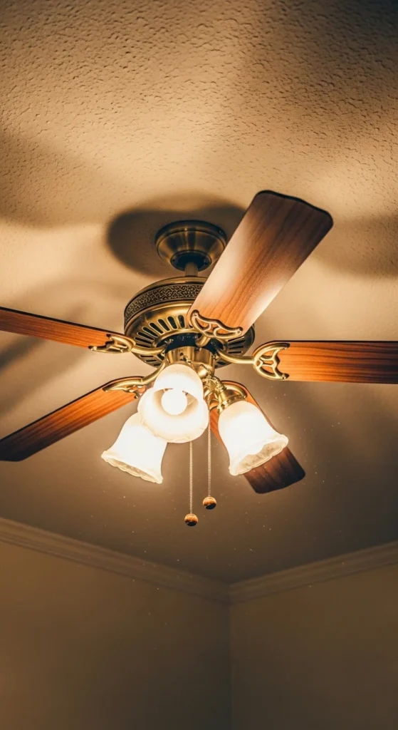 Vintage-Style Ceiling Fans with Light Fixtures