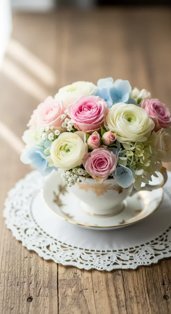 Vintage Teacup Arrangement