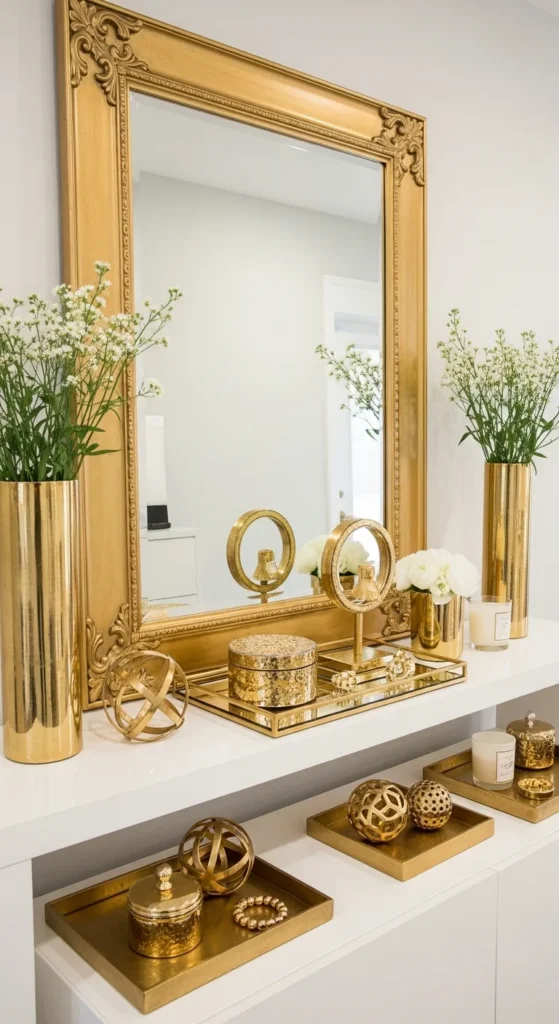 White and Gold Accents