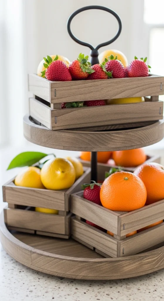 Wooden Crates with Seasonal Fruit