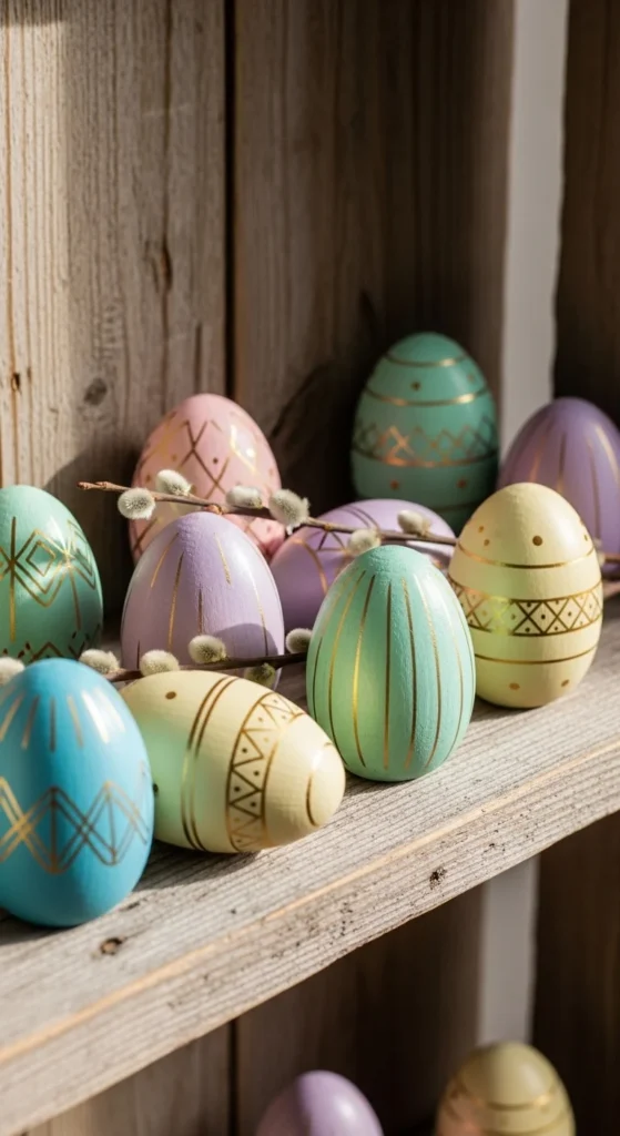 Wooden Easter Egg Decor