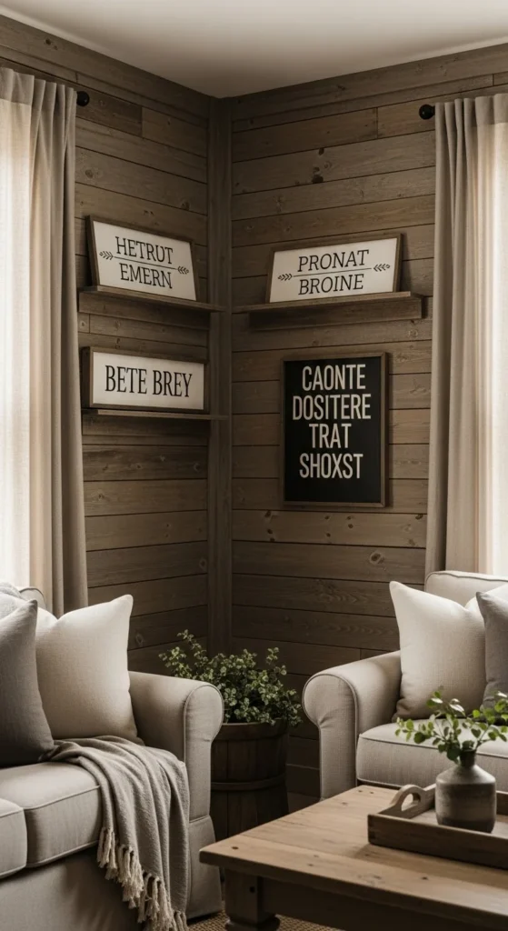 green farmhouse signs