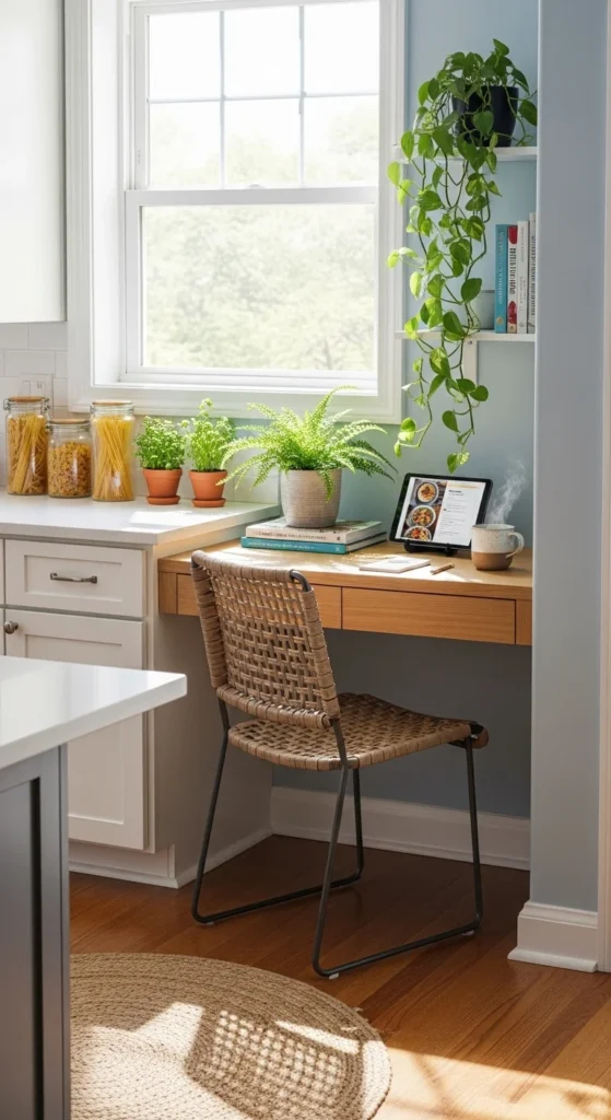 how to decorate a kitchen office nook
