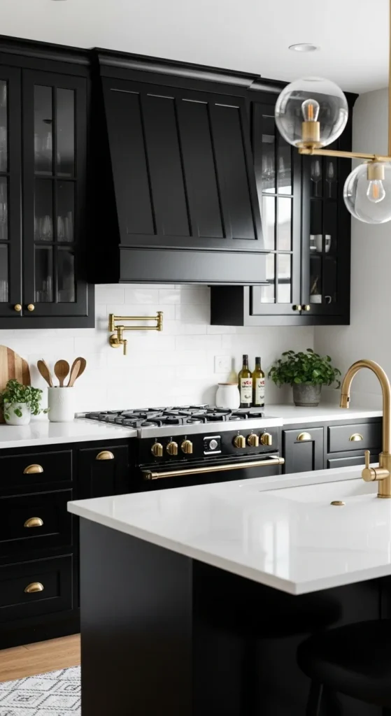 how to decorate a monochrome kitchen