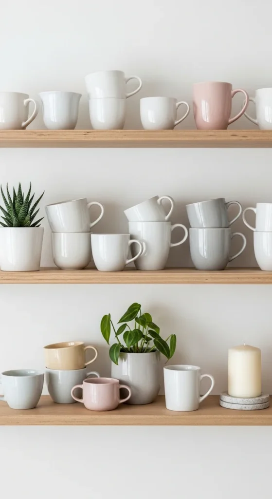 how to decorate coffee mugs display