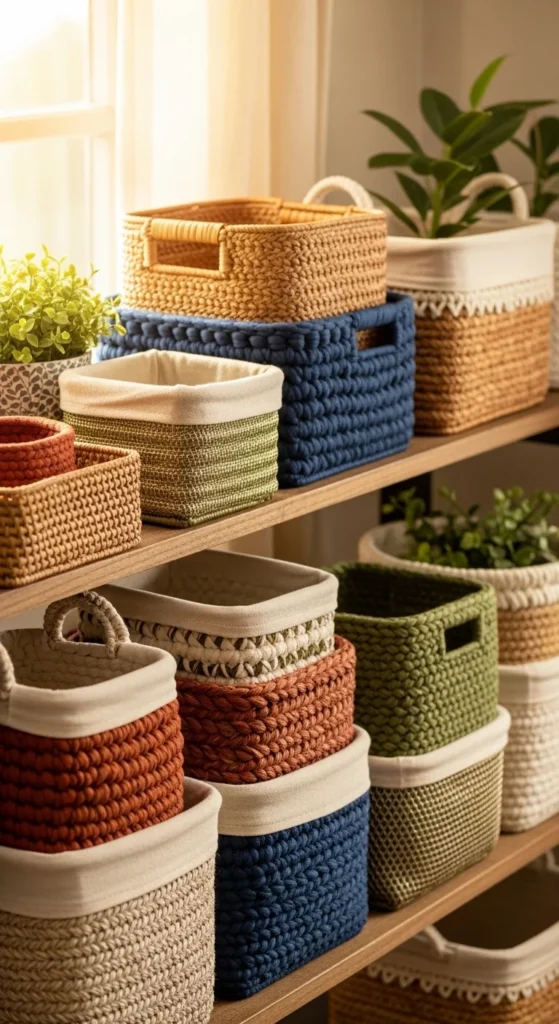 how to decorate kitchen storage baskets