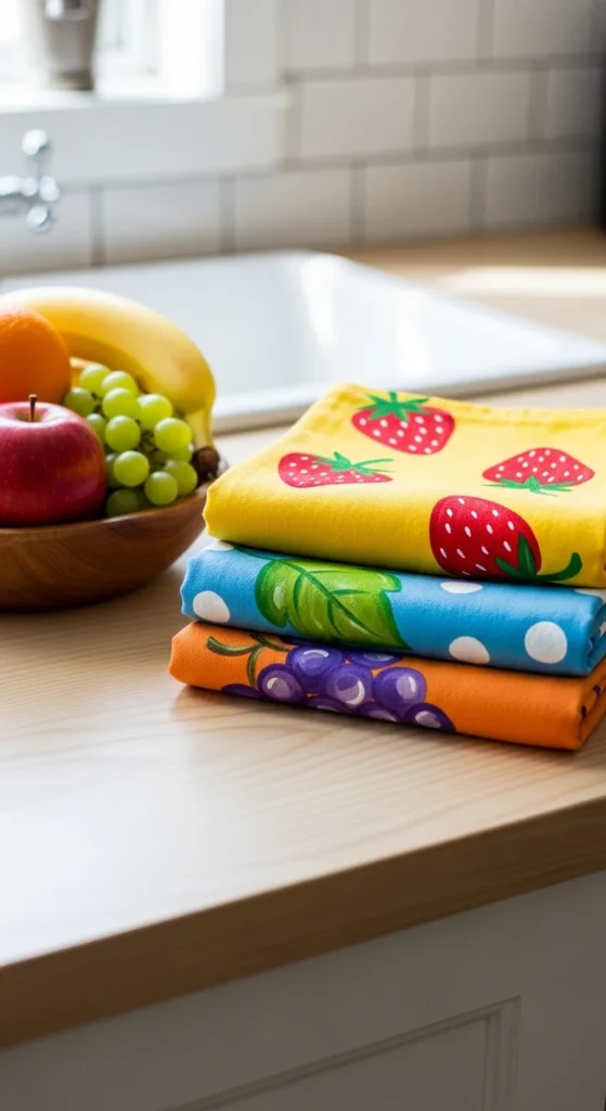how to decorate kitchen towel displays