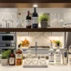 How to Style Kitchen Bar Shelves for Cocktail-Ready Decor