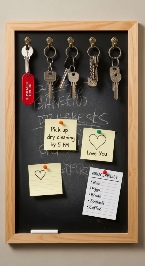 Mix Chalkboard With Functional Items