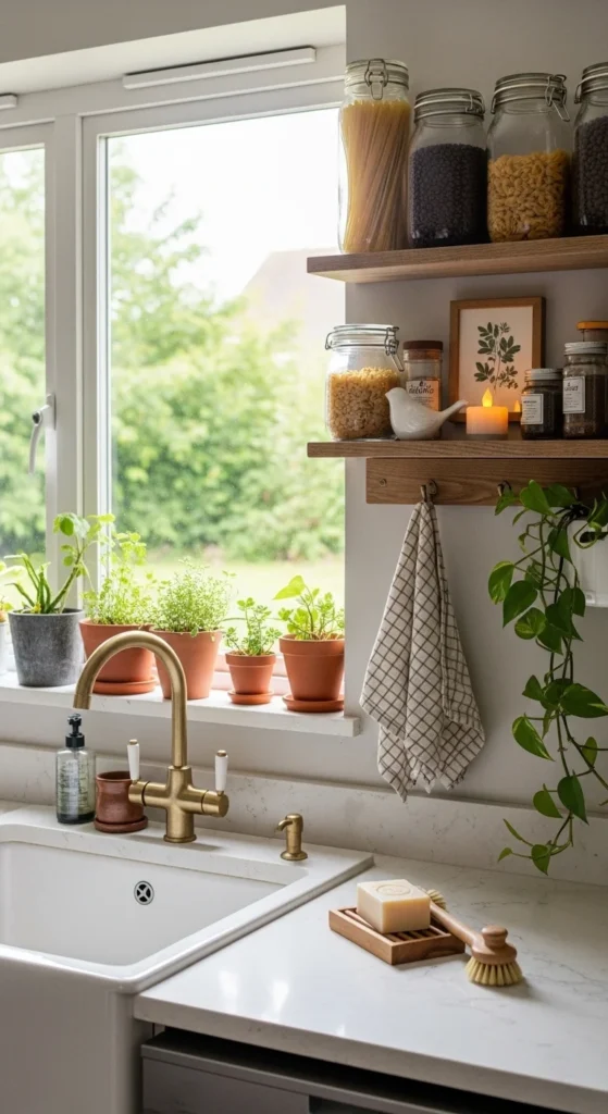 how to decorate above the sink