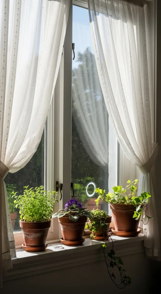how to decorate around kitchen windows