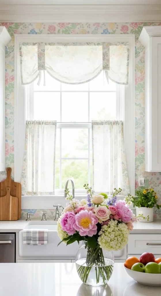 how to decorate floral kitchens