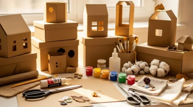 26 Smart Cardboard Box Crafts for Reusing Old Boxes Beautifully