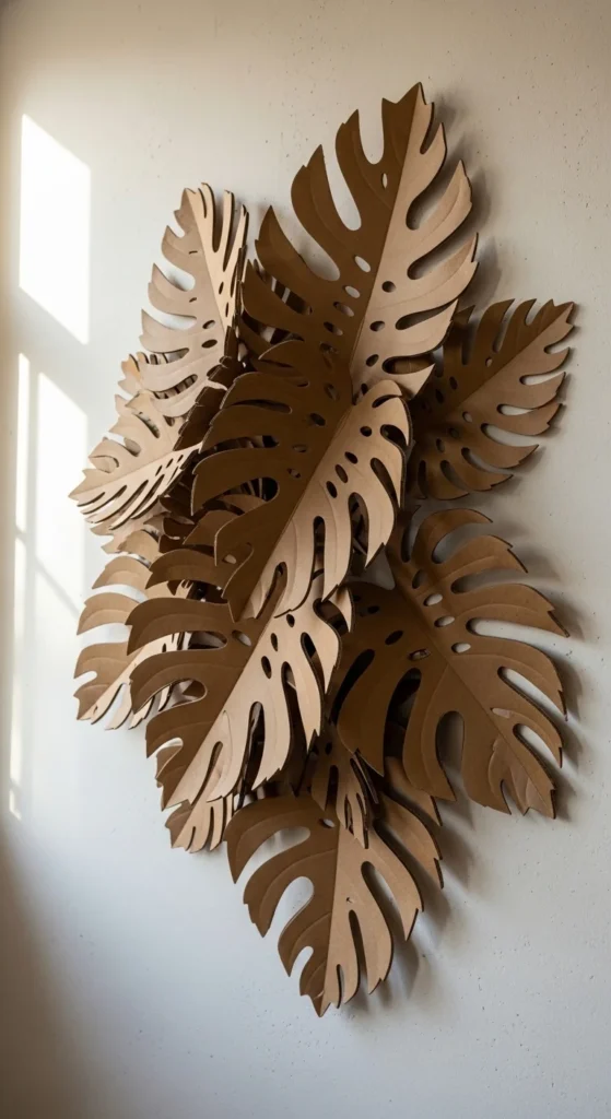 3D Cardboard Leaves