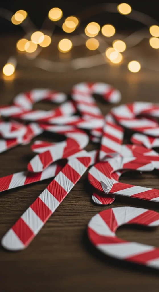 3D Paper Candy Canes