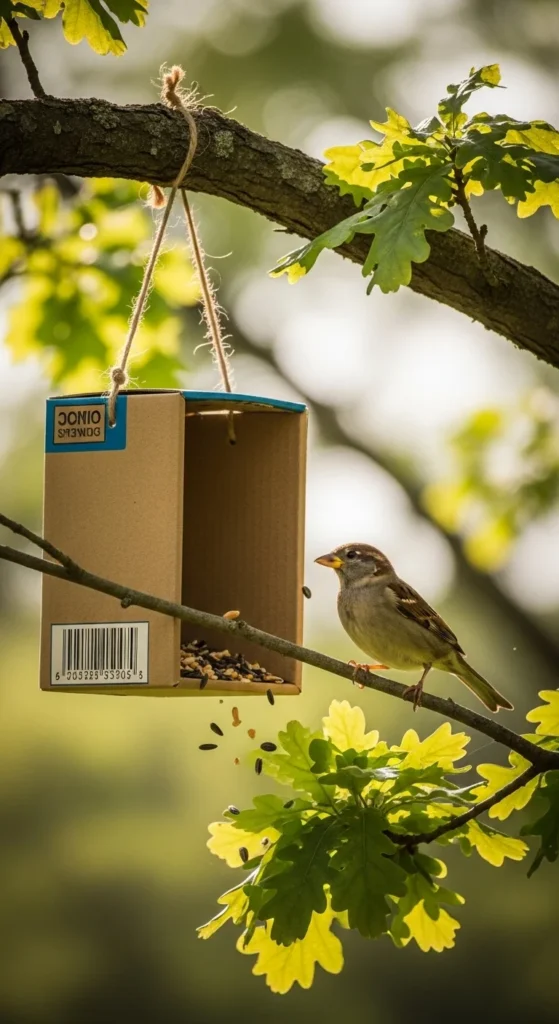 Cardboard Bird Feeder