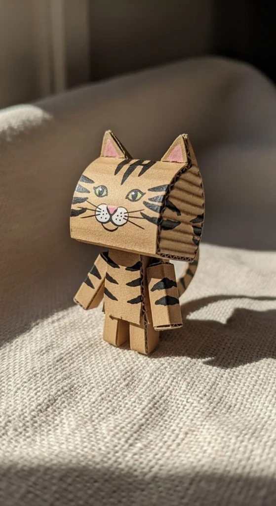 Cardboard Cat Figurine