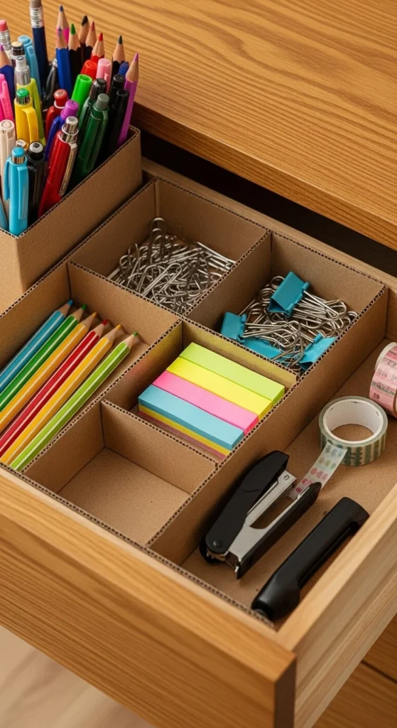 Cardboard Desk Drawer Divider