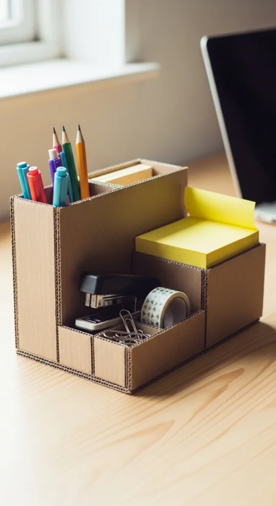 Cardboard Desk Organizer