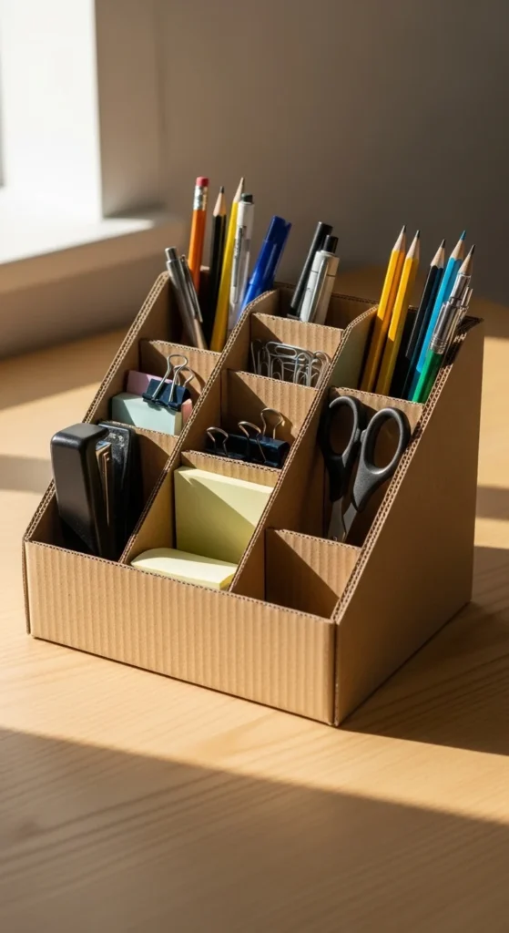 Cardboard Desk Organizer