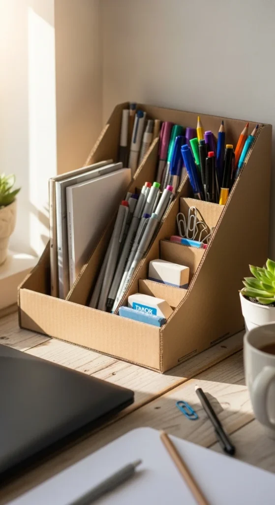 Cardboard Desk Organizer