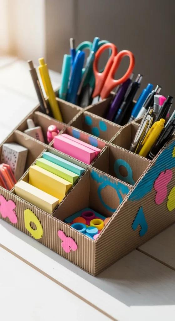 Cardboard Desk Organizer