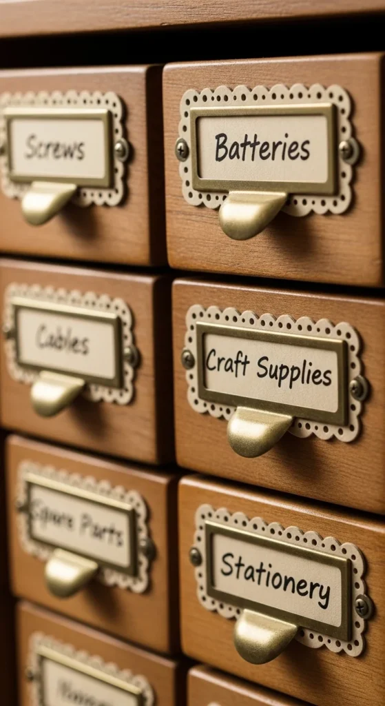 Cardboard Drawer Labels