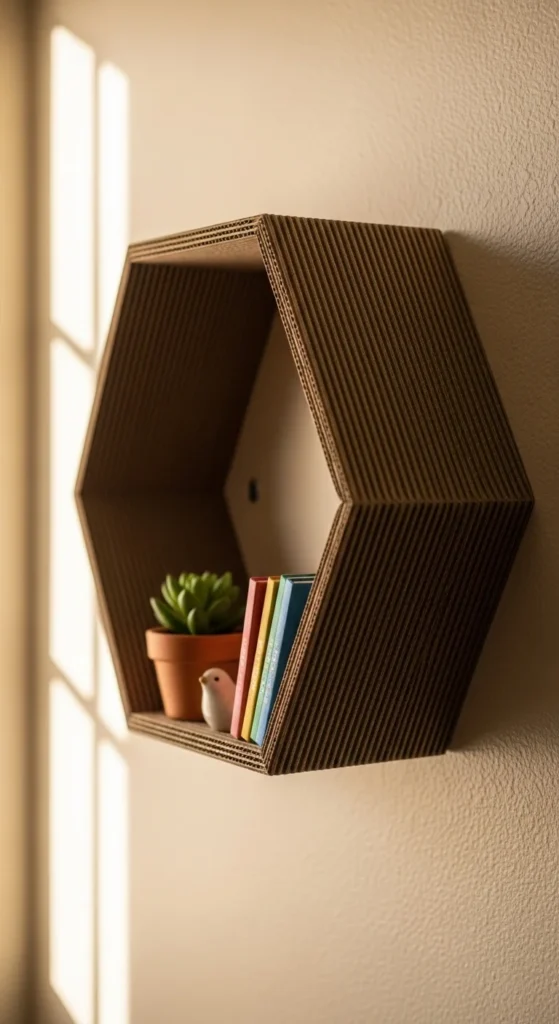 Cardboard Hexagon Shelf