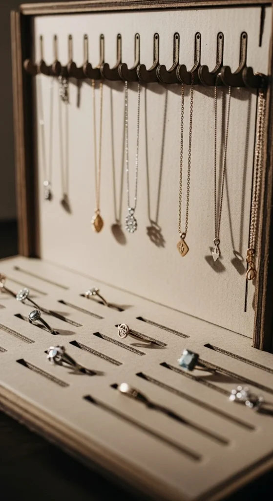 Cardboard Jewelry Organizer