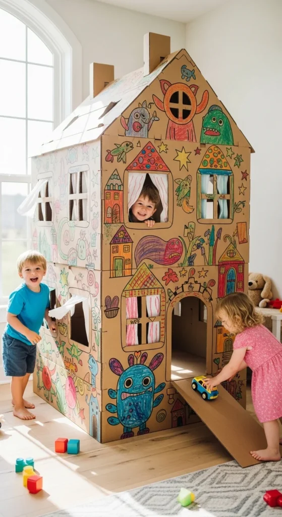 Cardboard Kids Playhouse