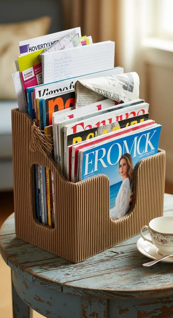 Cardboard Magazine Holder