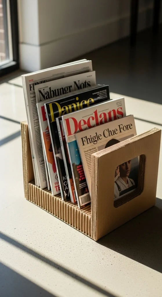 Cardboard Magazine Rack