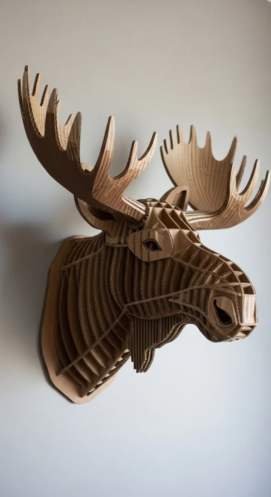 Cardboard Moose Head