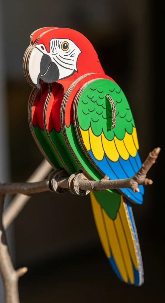 Cardboard Parrot
