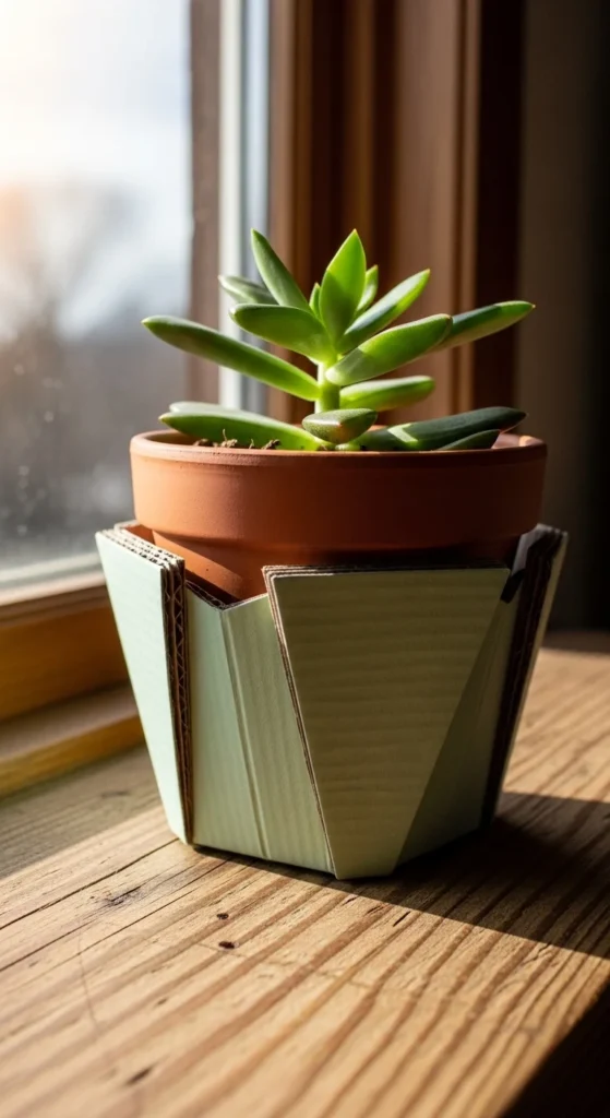 Cardboard Plant Pot Holder