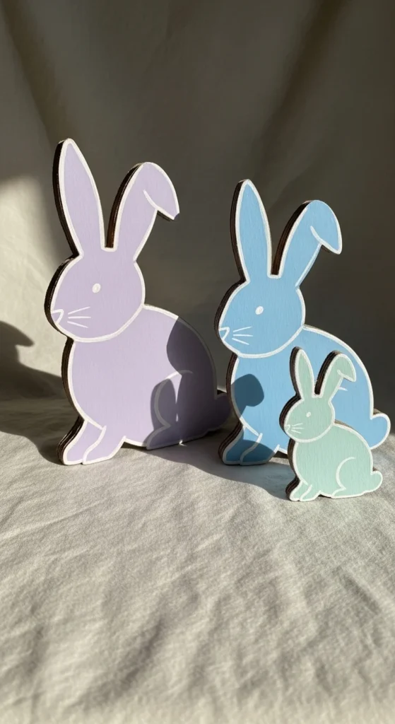 Cardboard Rabbit Family