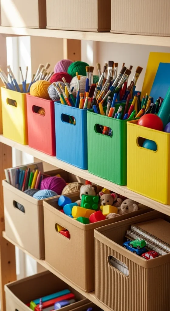 Cardboard Storage Bins