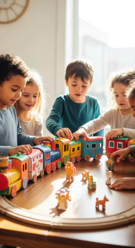 Cardboard Train Set